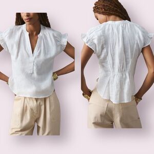 Anthropologie White Blouse
